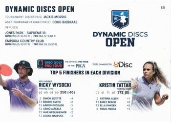 2023 Disc Golf Pro Tour - Event Champions #E5 Dynamic Discs Open (Ricky Wysocki / Kristin Tattar) Back